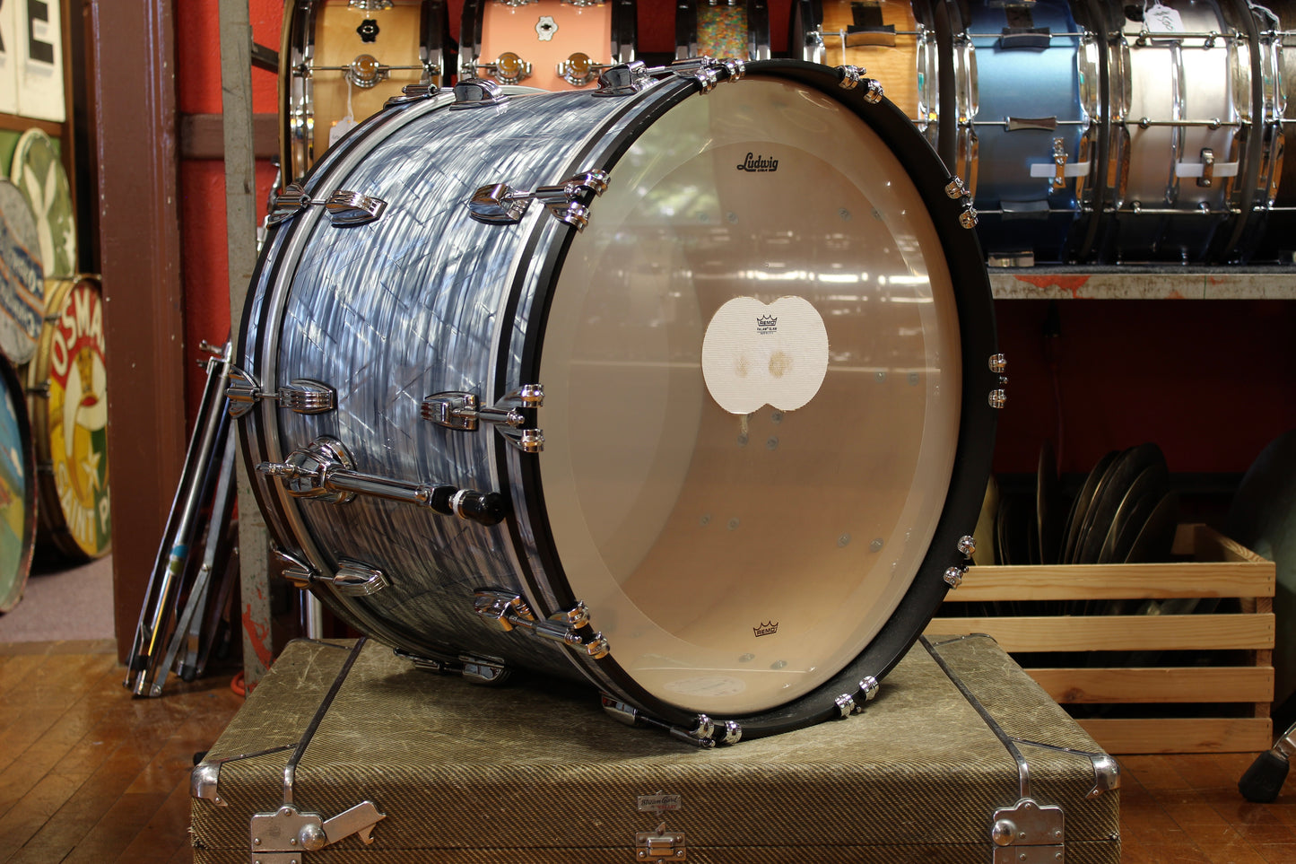 2000's Ludwig Classic Maple Outfit in Sky Blue Pearl 14x22 16x16 9x13