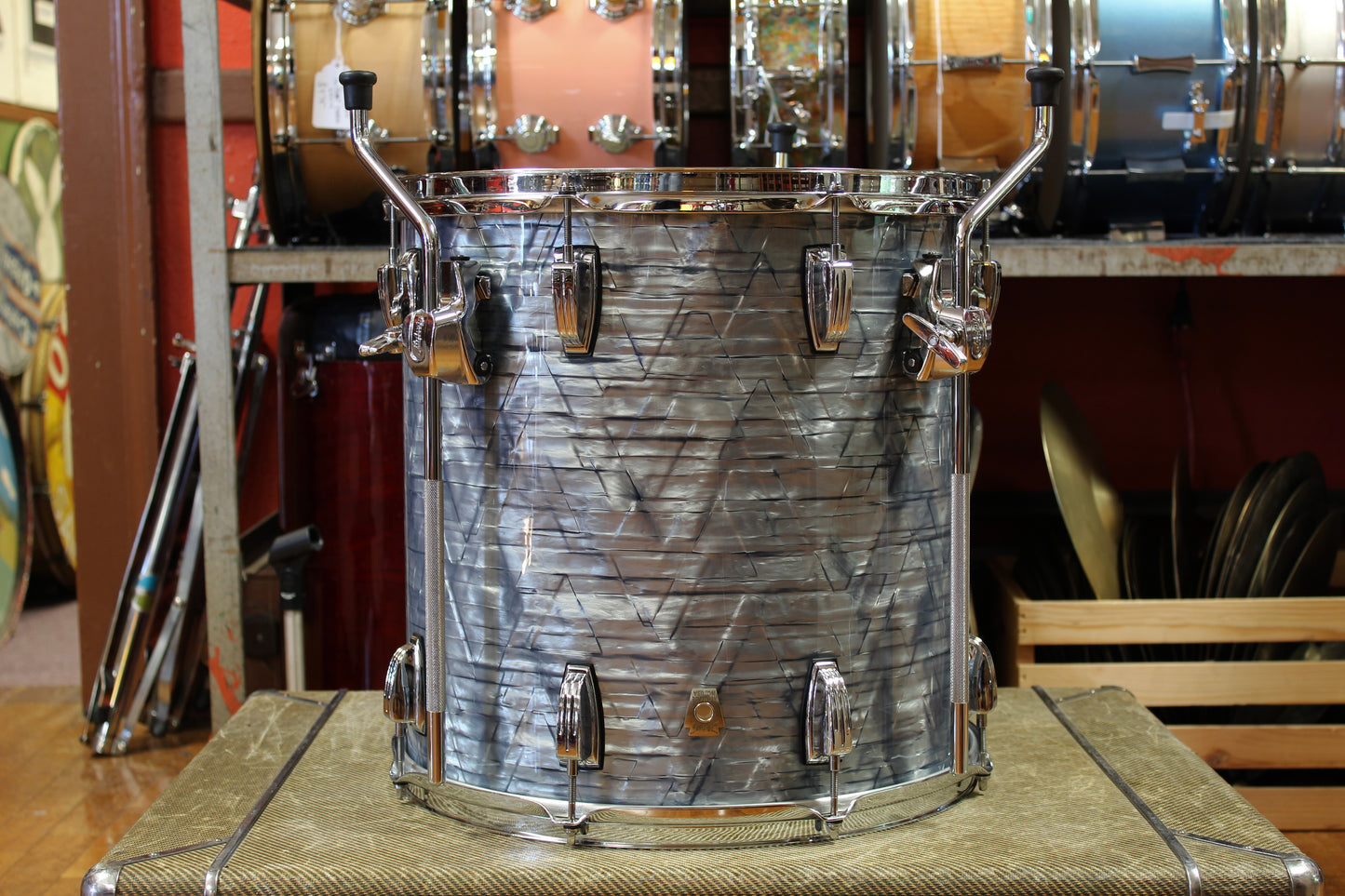 2000's Ludwig Classic Maple Outfit in Sky Blue Pearl 14x22 16x16 9x13