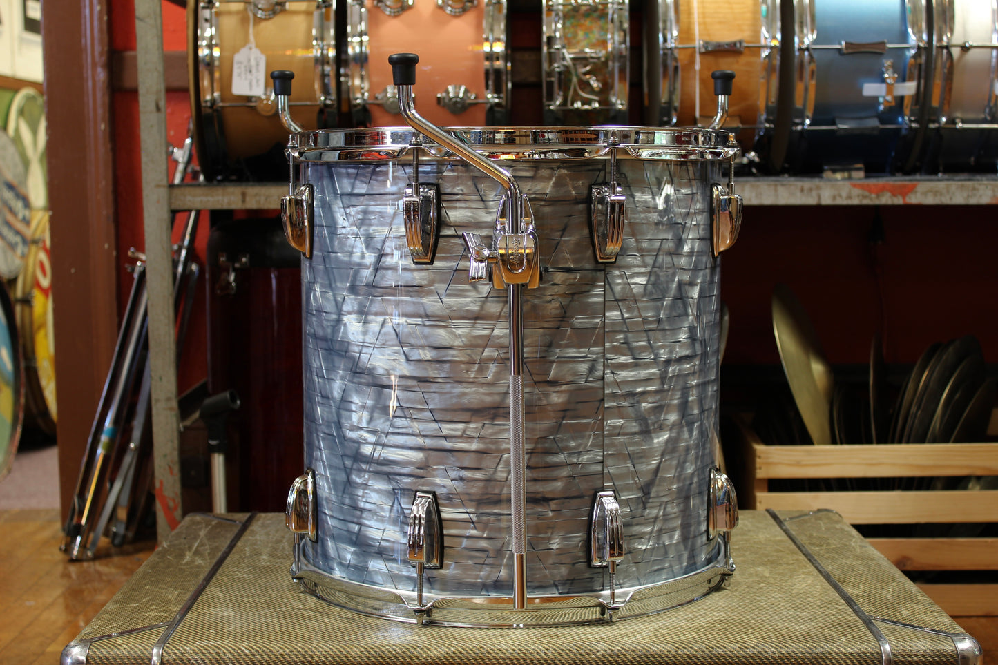 2000's Ludwig Classic Maple Outfit in Sky Blue Pearl 14x22 16x16 9x13