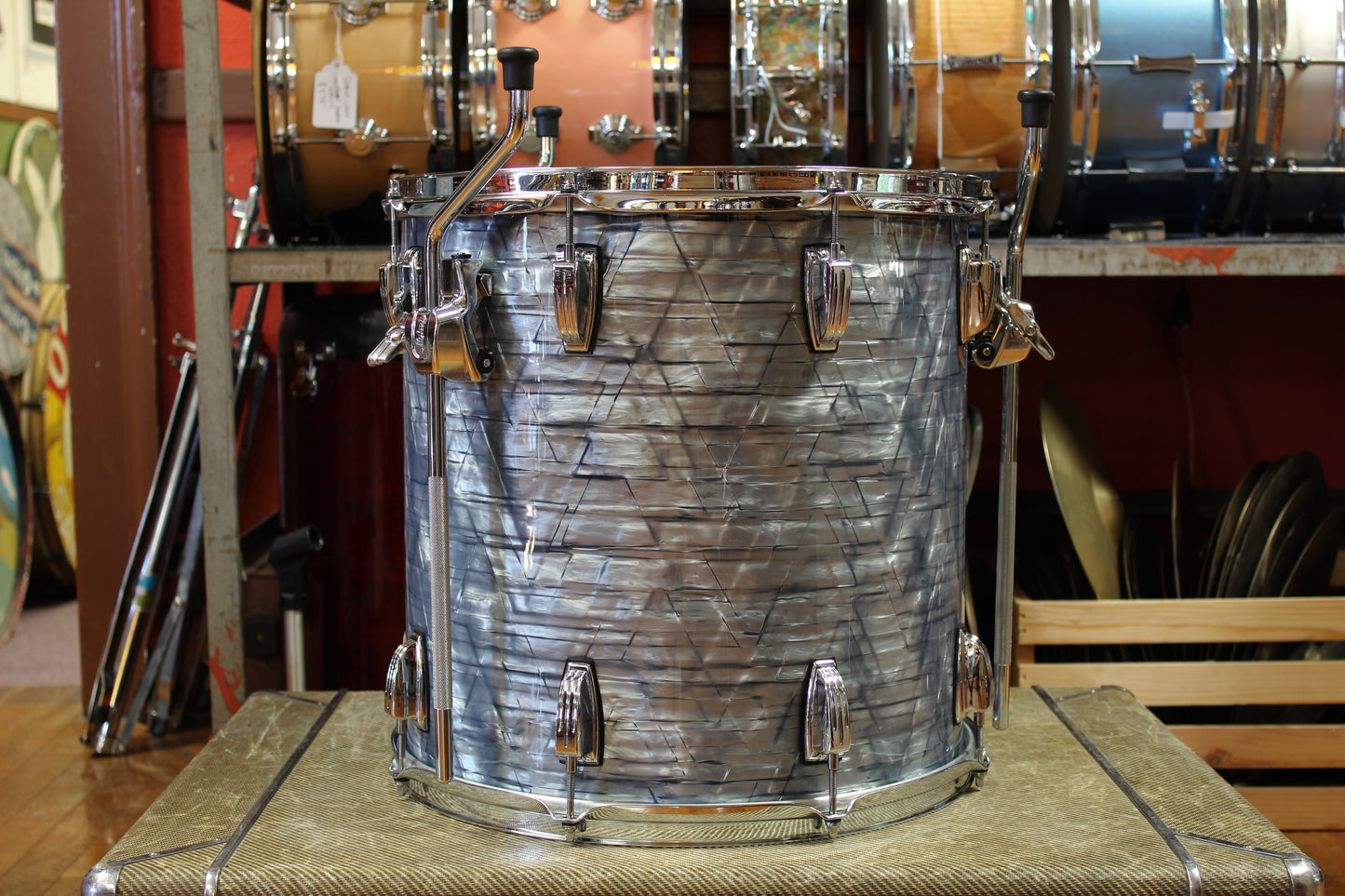 2000's Ludwig Classic Maple Outfit in Sky Blue Pearl 14x22 16x16 9x13