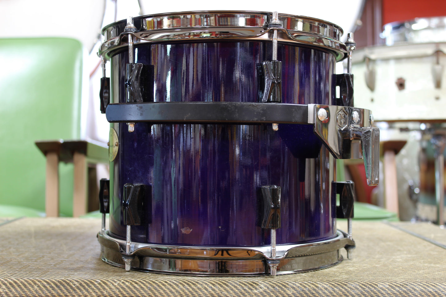 1994 Noble & Cooley CD Maple 9"x10" Tom Tom in Transparent Purple