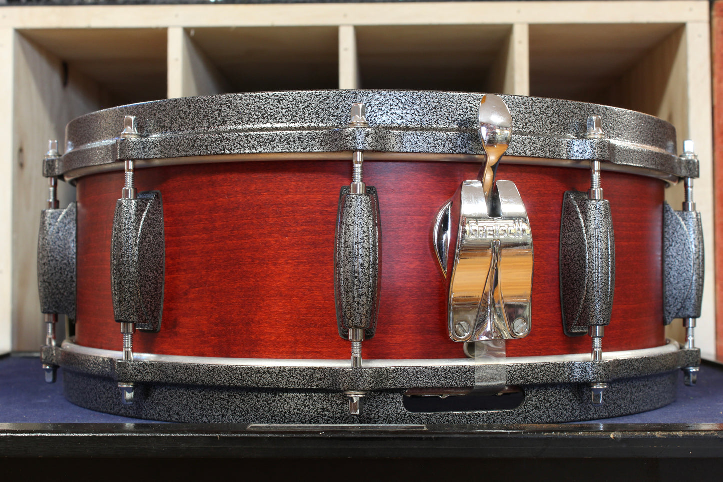 1990s Gretsch 5x14 Broadkaster Snare Drum in Satin Cherry
