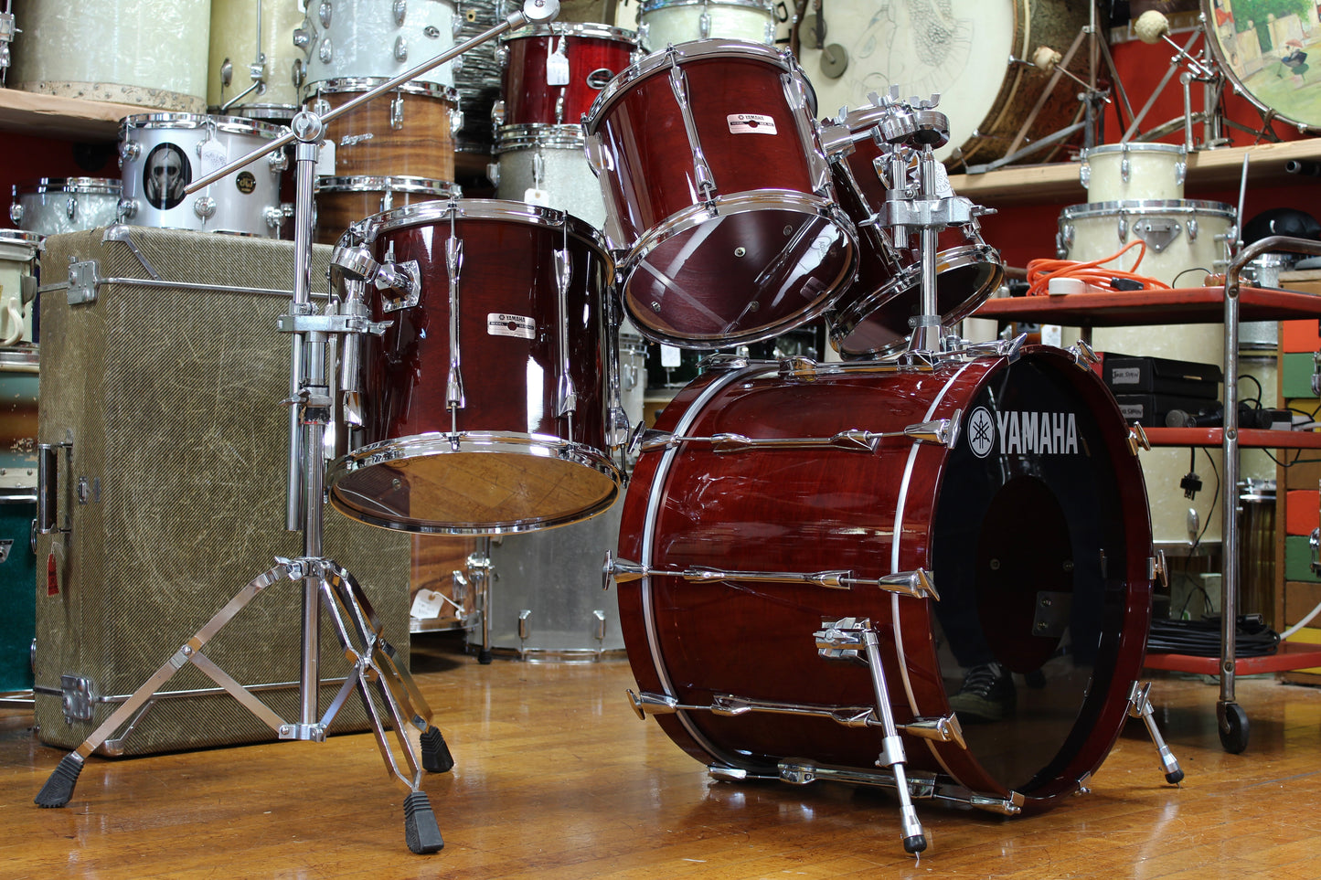 1988 Yamaha Recording Custom in Cherry 16x22 13x15 10x12 10x10