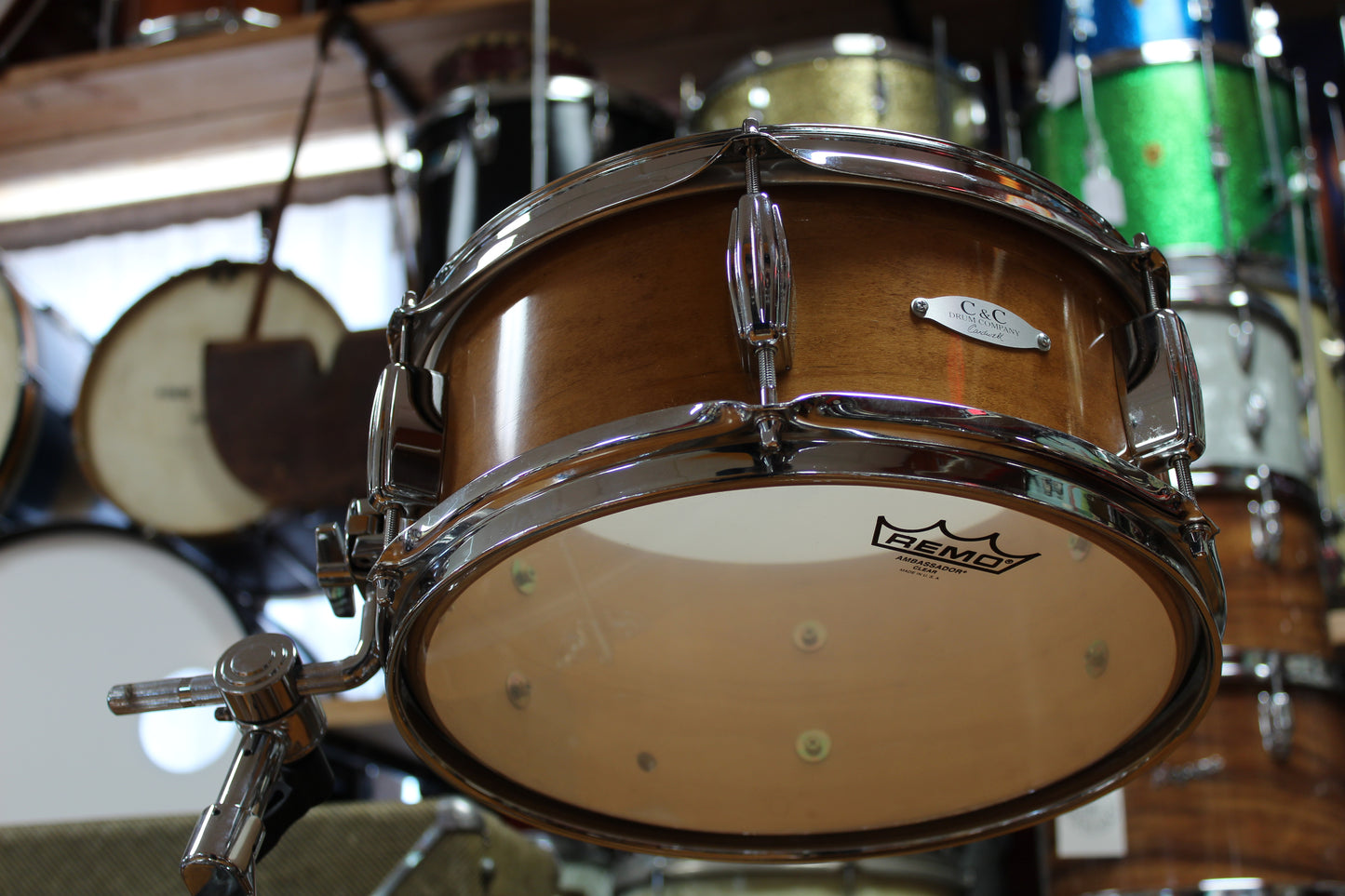 C&C Drum Company Super Flyer 2 in Aged Maple 10x20 10x14 5.5x12