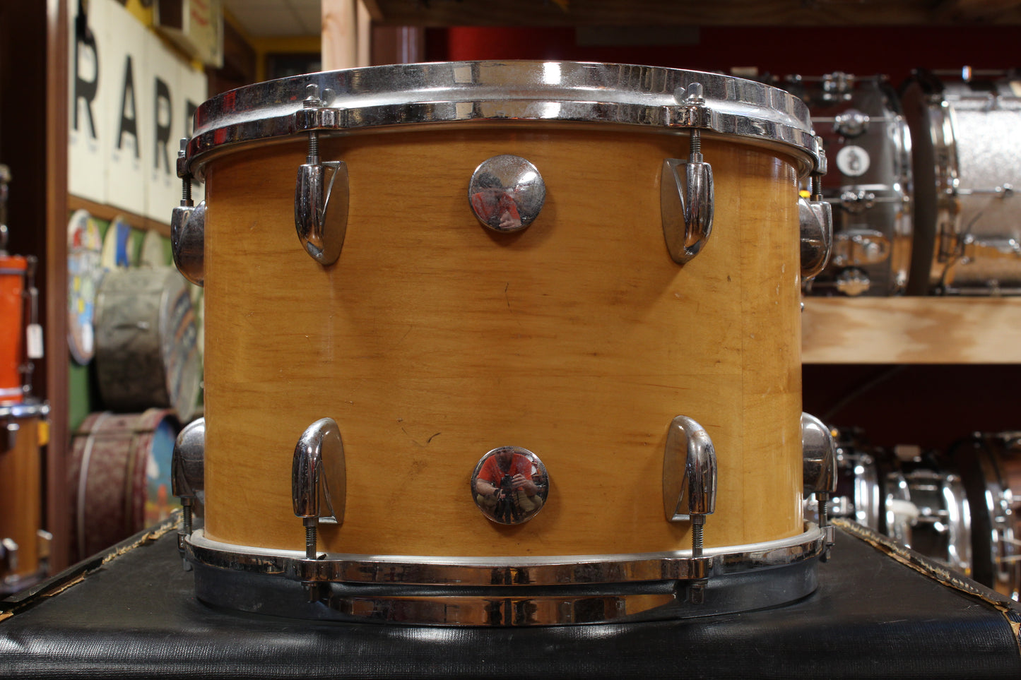 1970s Gretsch Stop Sign Badge Outfit in High Gloss Natural Maple 14x28 14x24 9x13 10x14 16x16 16x18