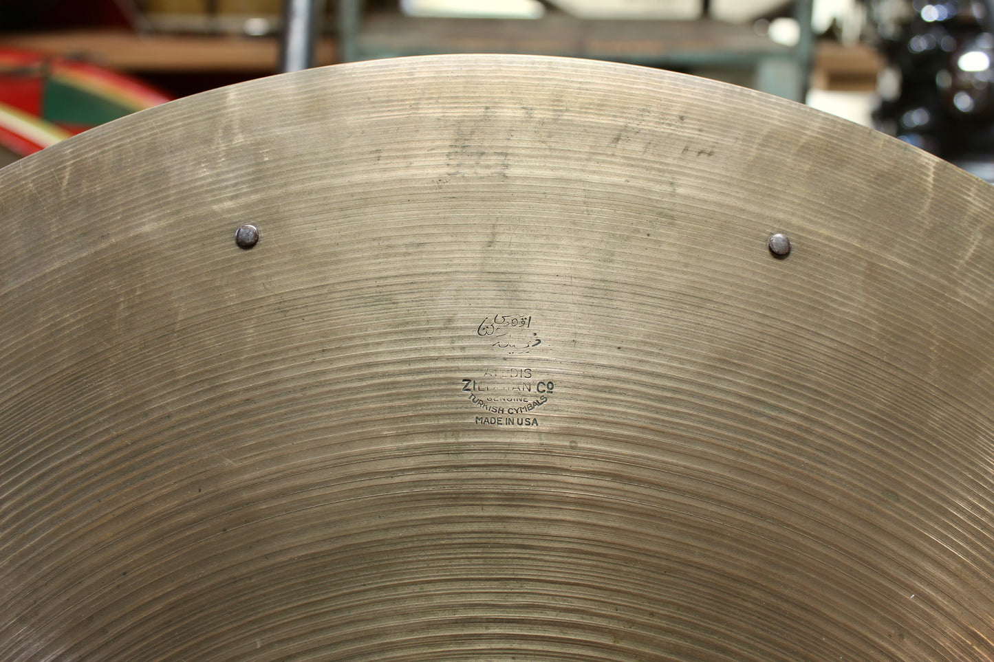 1940s A. Zildjian 24" Trans Stamp Sizzle Ride 3237g