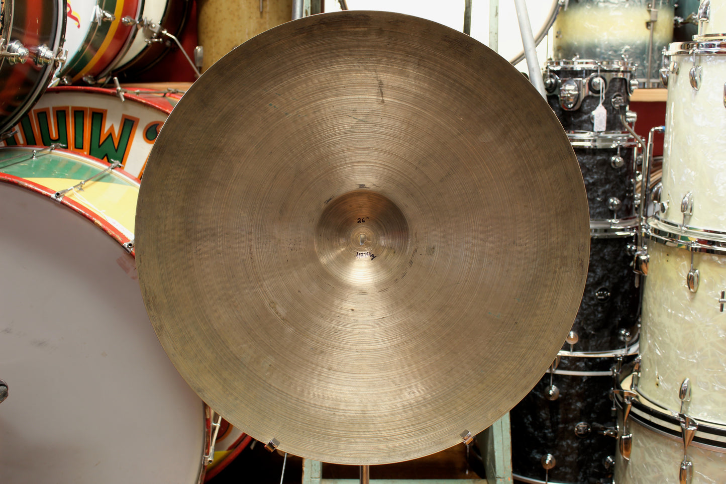 1950s A. Zildjian 26" Hollow Block Stamp Ride 4284g