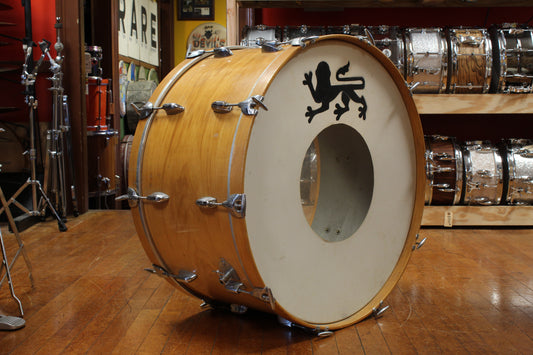 1970s Gretsch Stop Sign Badge 14x28 Bass Drum in Natural Maple