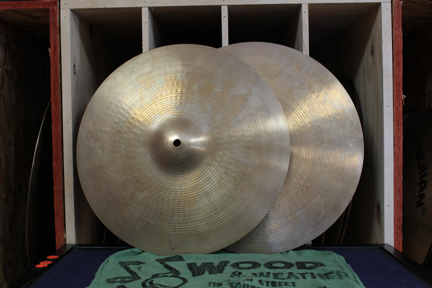 1970s A. Zildjian 15" New Beat Hi-Hats 1054/1612g