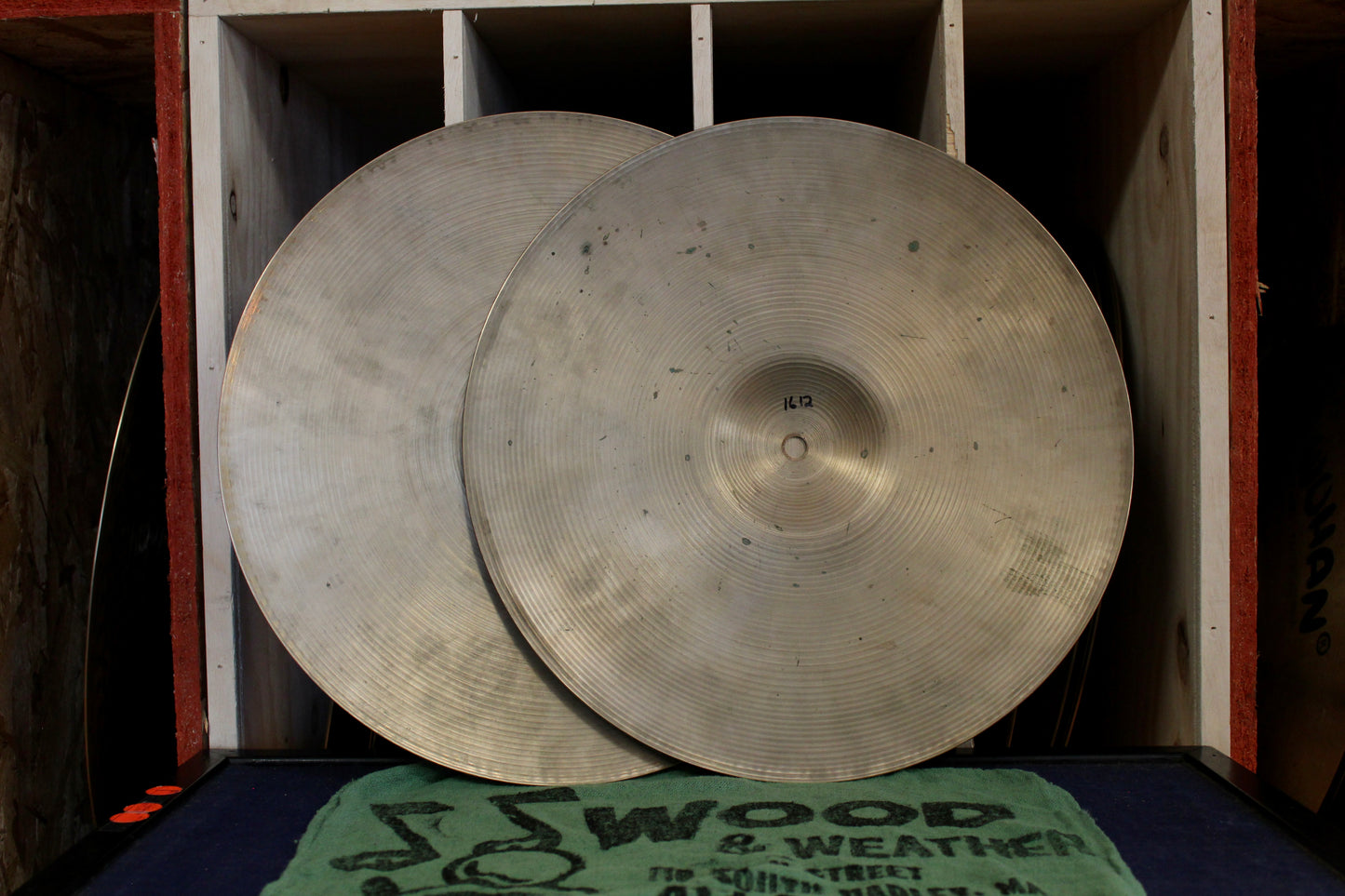 1970s A. Zildjian 15" New Beat Hi-Hats 1054/1612g