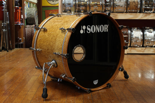 Early 2000s Sonor Delite Outfit in Natural Birdseye Maple 18x22 10x12 16x16 16x18