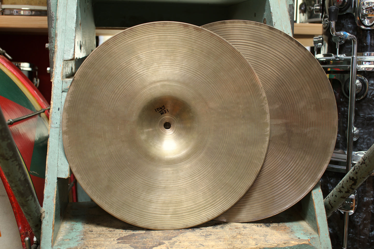 1970s A. Zildjian 14" Hi-Hats 1064/1231g