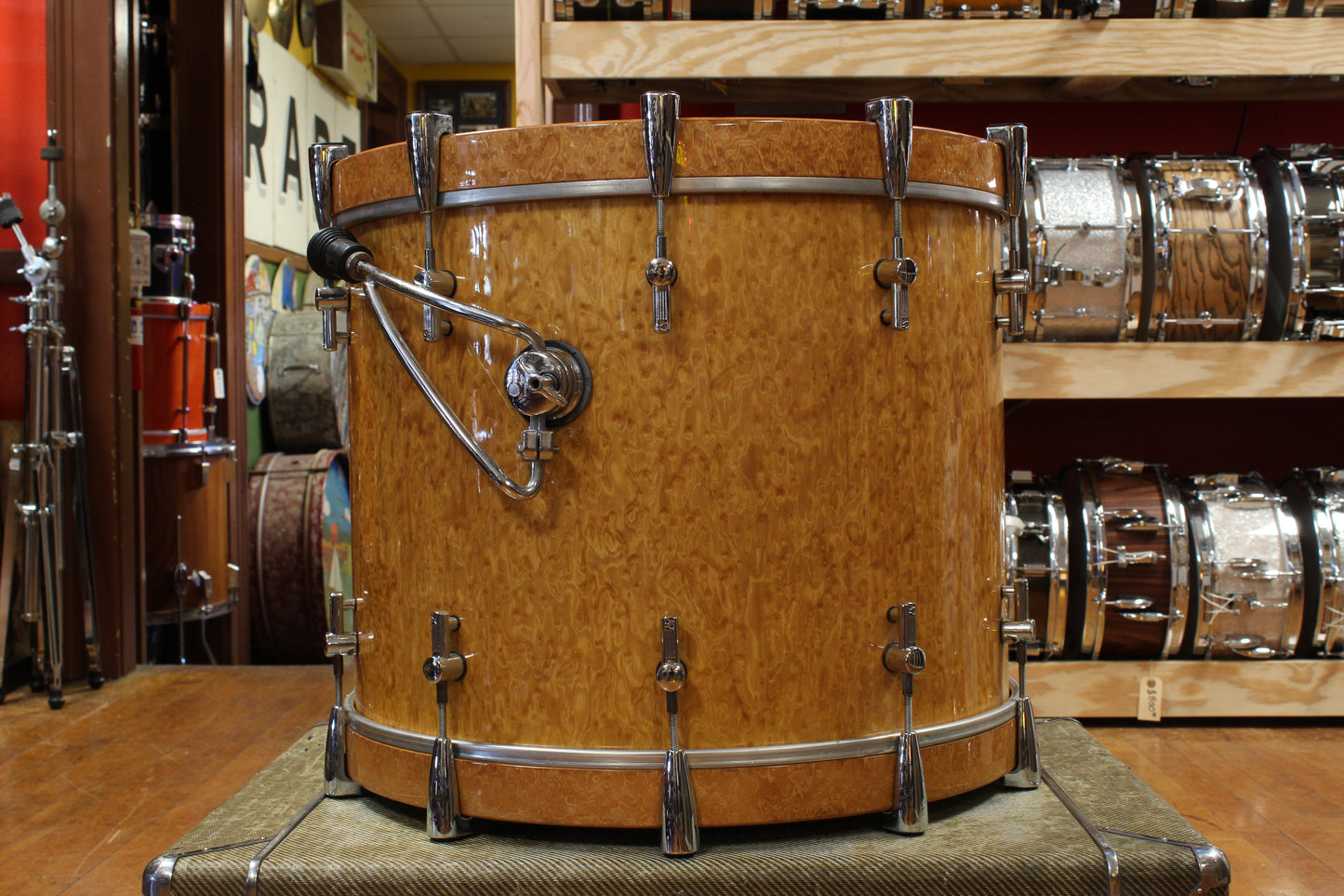 Early 2000s Sonor Delite Outfit in Natural Birdseye Maple 18x22 10x12 16x16 16x18