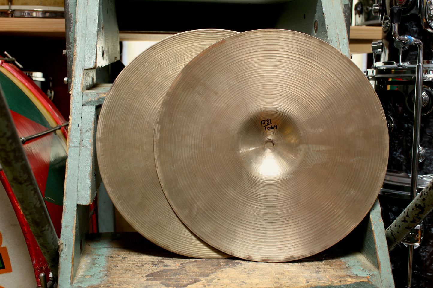 1970s A. Zildjian 14" Hi-Hats 1064/1231g