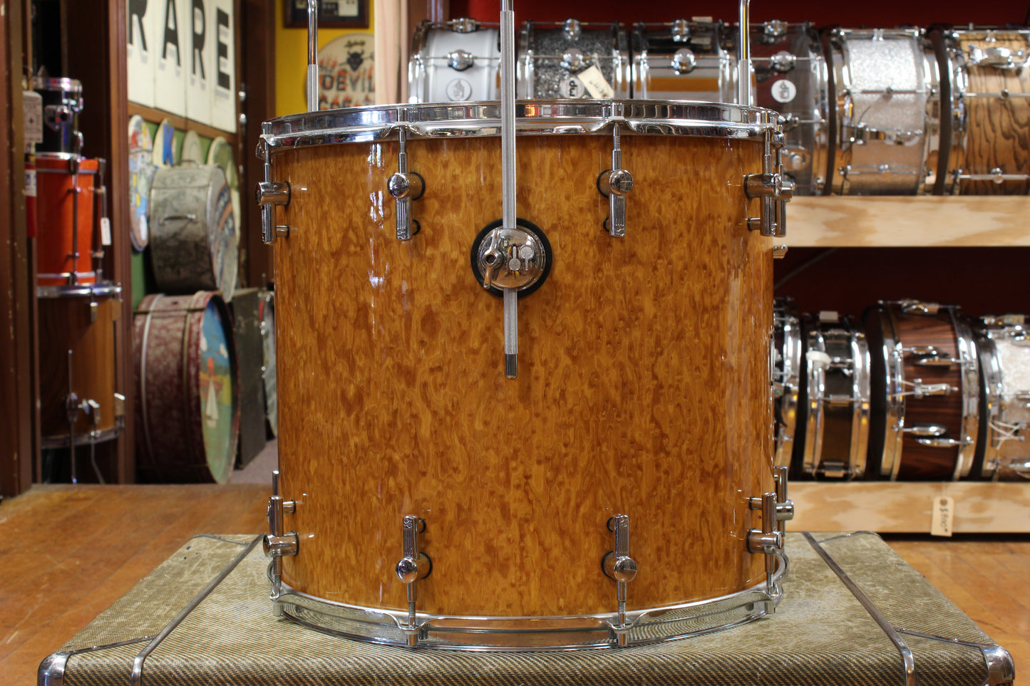 Early 2000s Sonor Delite Outfit in Natural Birdseye Maple 18x22 10x12 16x16 16x18