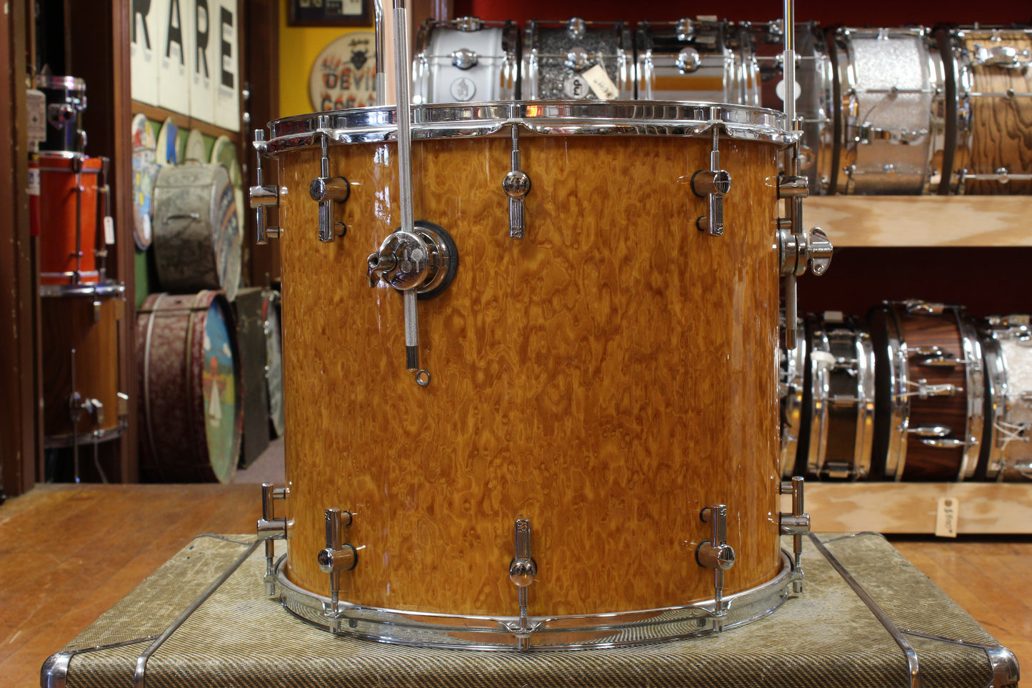 Early 2000s Sonor Delite Outfit in Natural Birdseye Maple 18x22 10x12 16x16 16x18