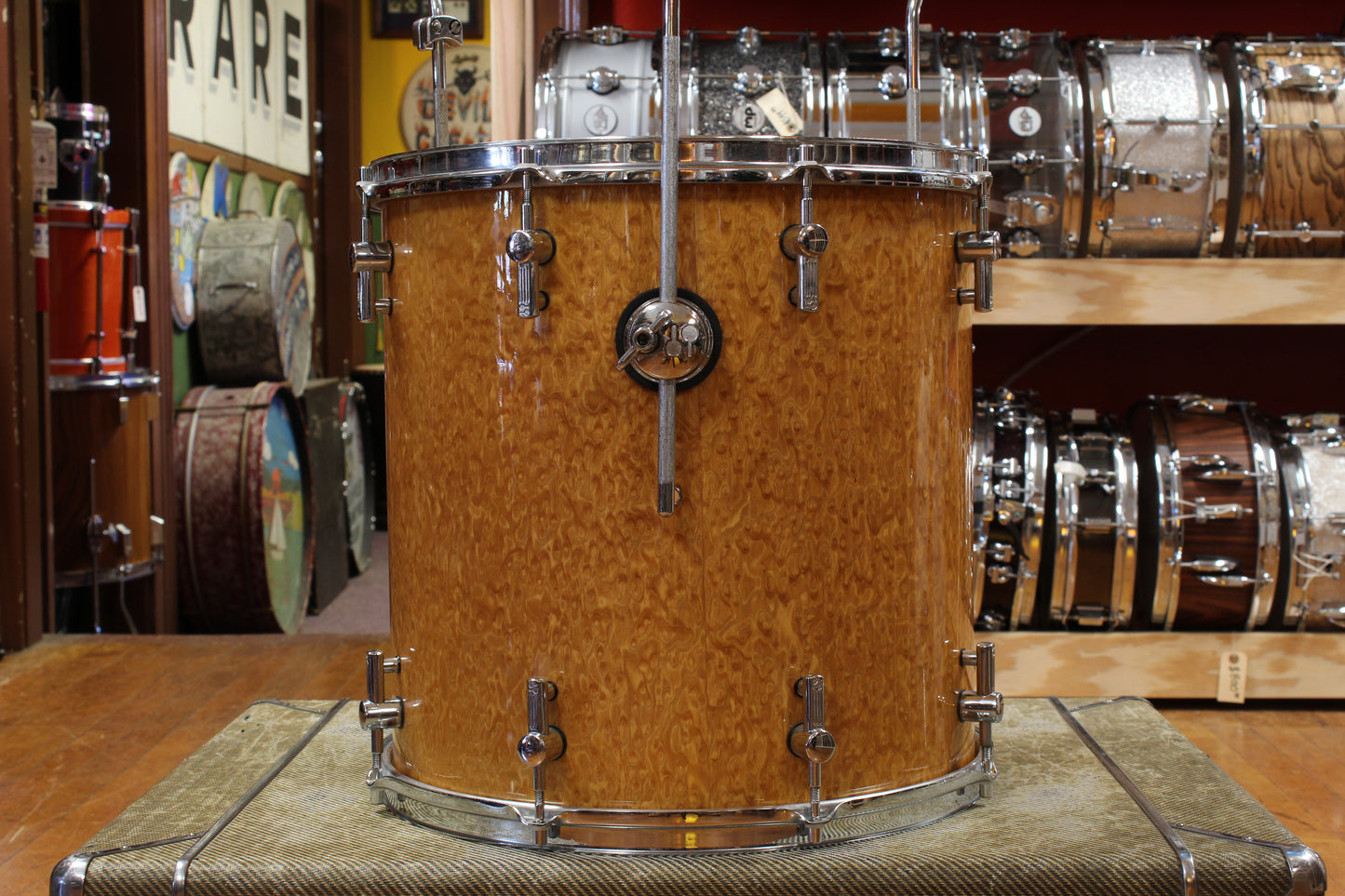 Early 2000s Sonor Delite Outfit in Natural Birdseye Maple 18x22 10x12 16x16 16x18