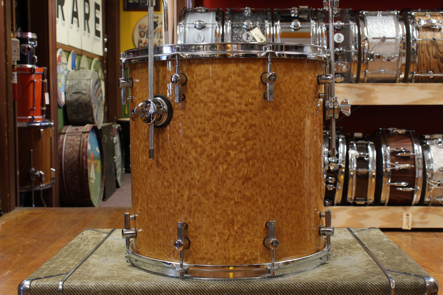 Early 2000s Sonor Delite Outfit in Natural Birdseye Maple 18x22 10x12 16x16 16x18