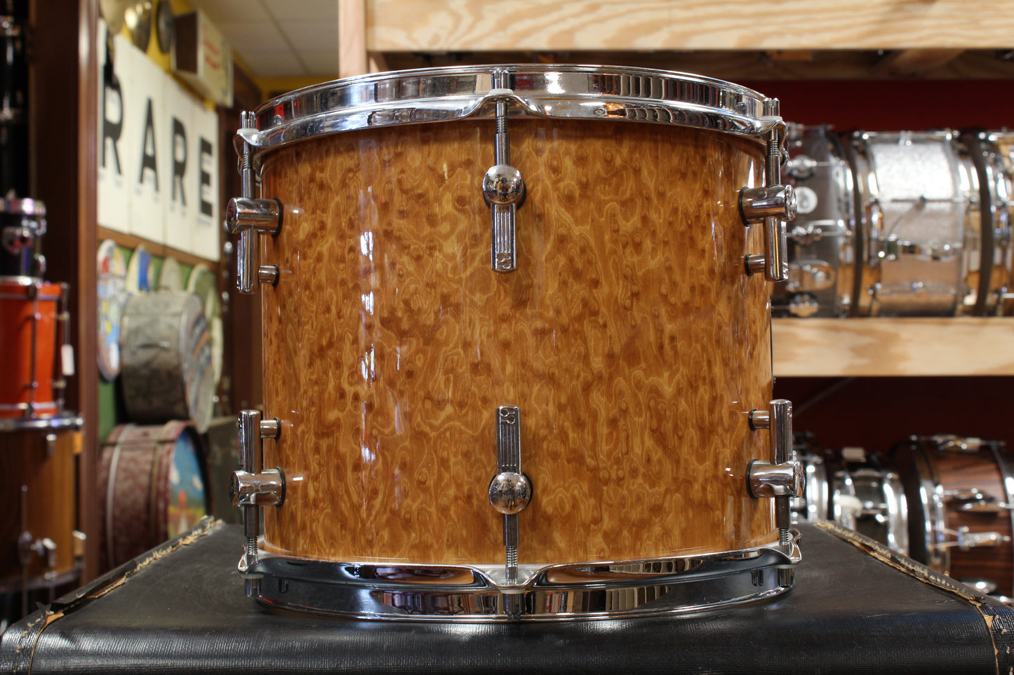 Early 2000s Sonor Delite Outfit in Natural Birdseye Maple 18x22 10x12 16x16 16x18