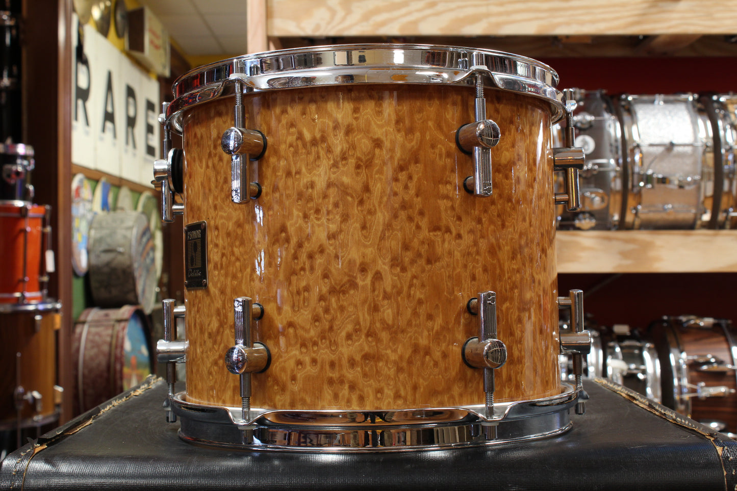 Early 2000s Sonor Delite Outfit in Natural Birdseye Maple 18x22 10x12 16x16 16x18