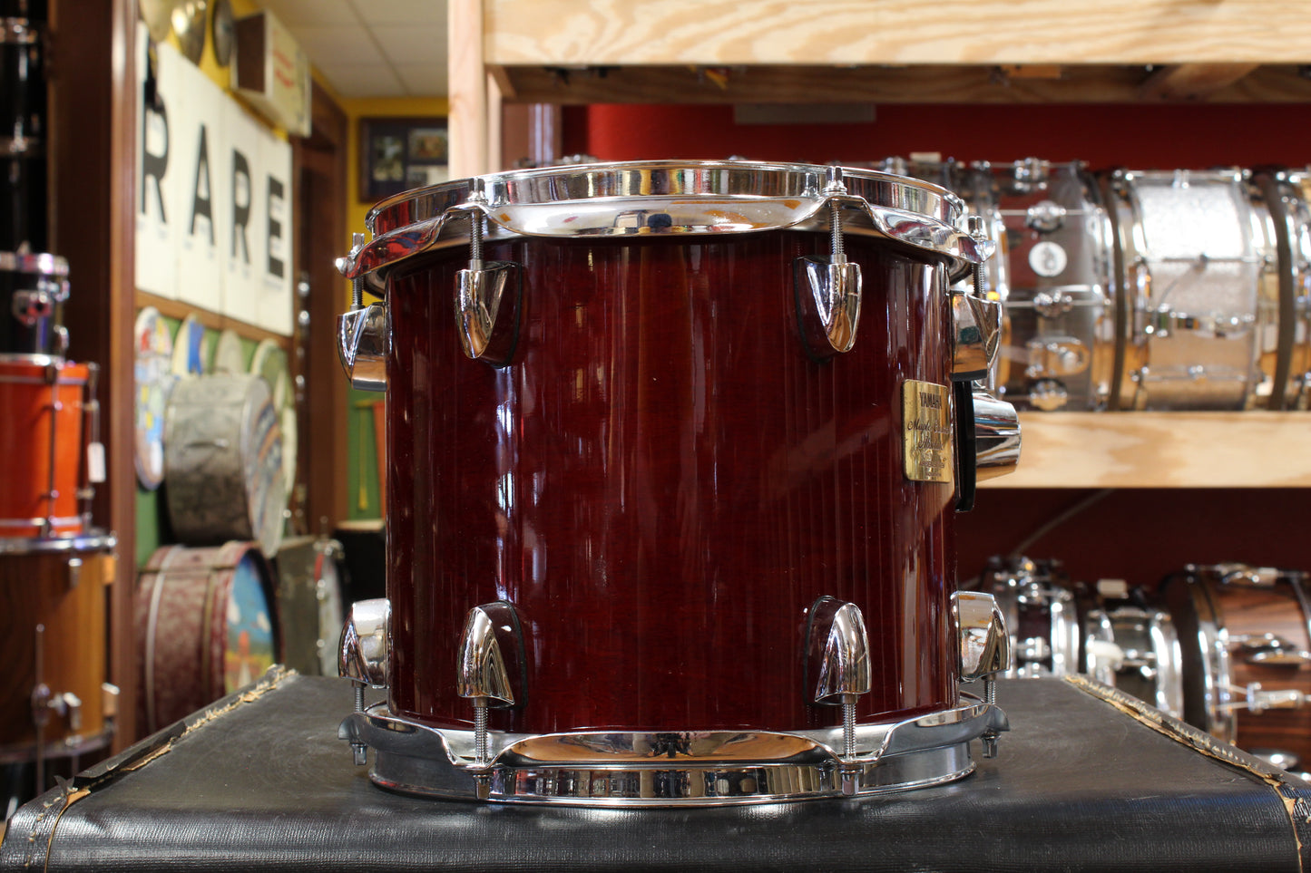 Early 1990s Yamaha 9x10 Maple Custom Absolute Tom in Cherry Lacquer