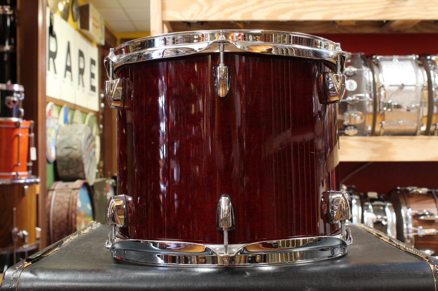 1990s Yamaha 10x12 Maple Custom Absolute Tom in Cherry Lacquer
