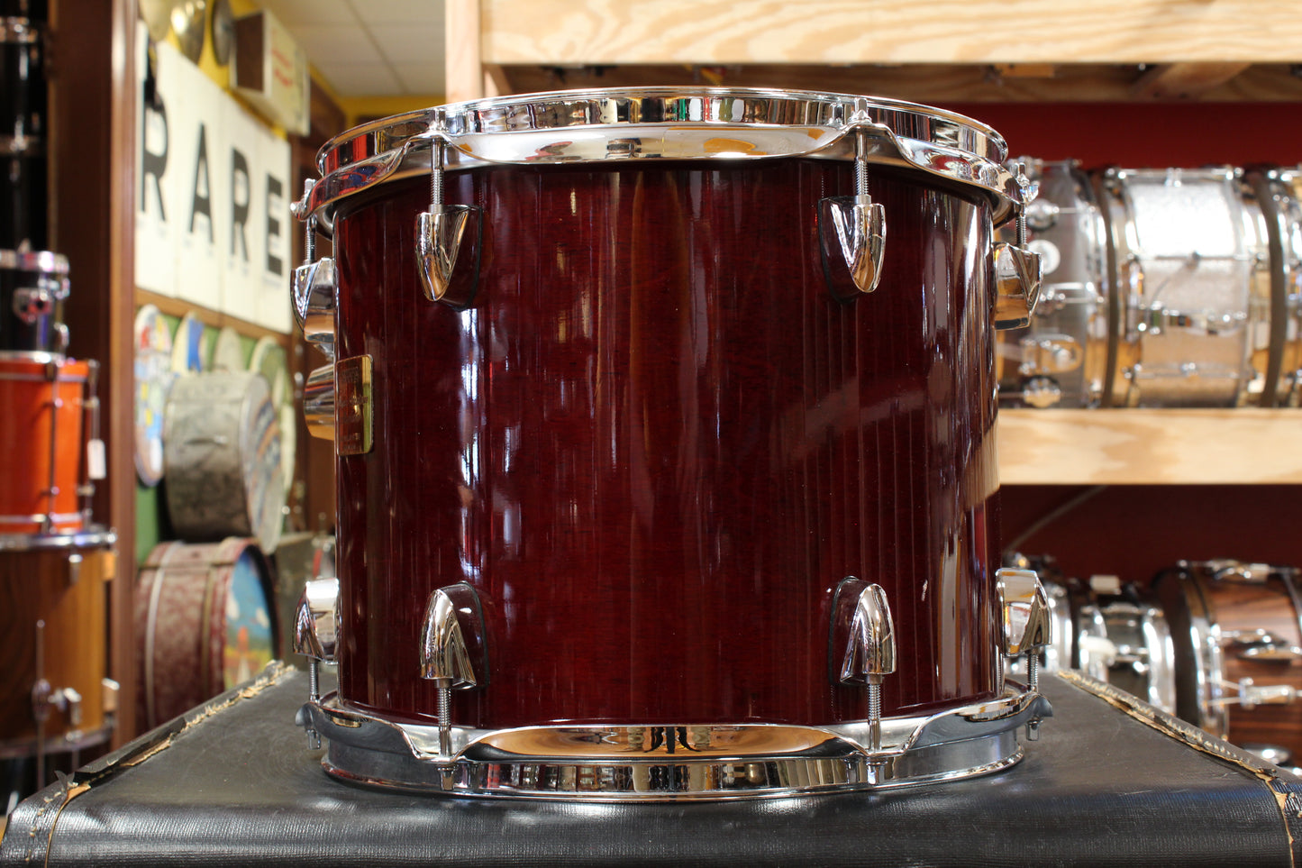 1990s Yamaha 10x12 Maple Custom Absolute Tom in Cherry Lacquer