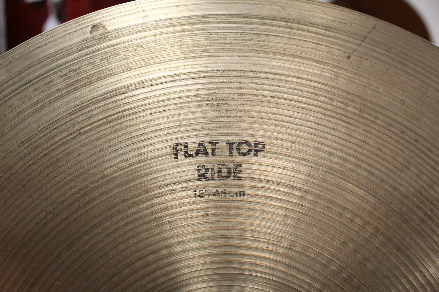 1990s A. Zildjian 18" Flat Top Ride 1905g