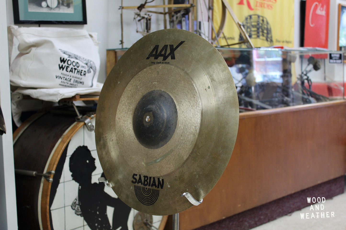 Used Sabian 18" AAX Freq Crash Cymbal 1400g