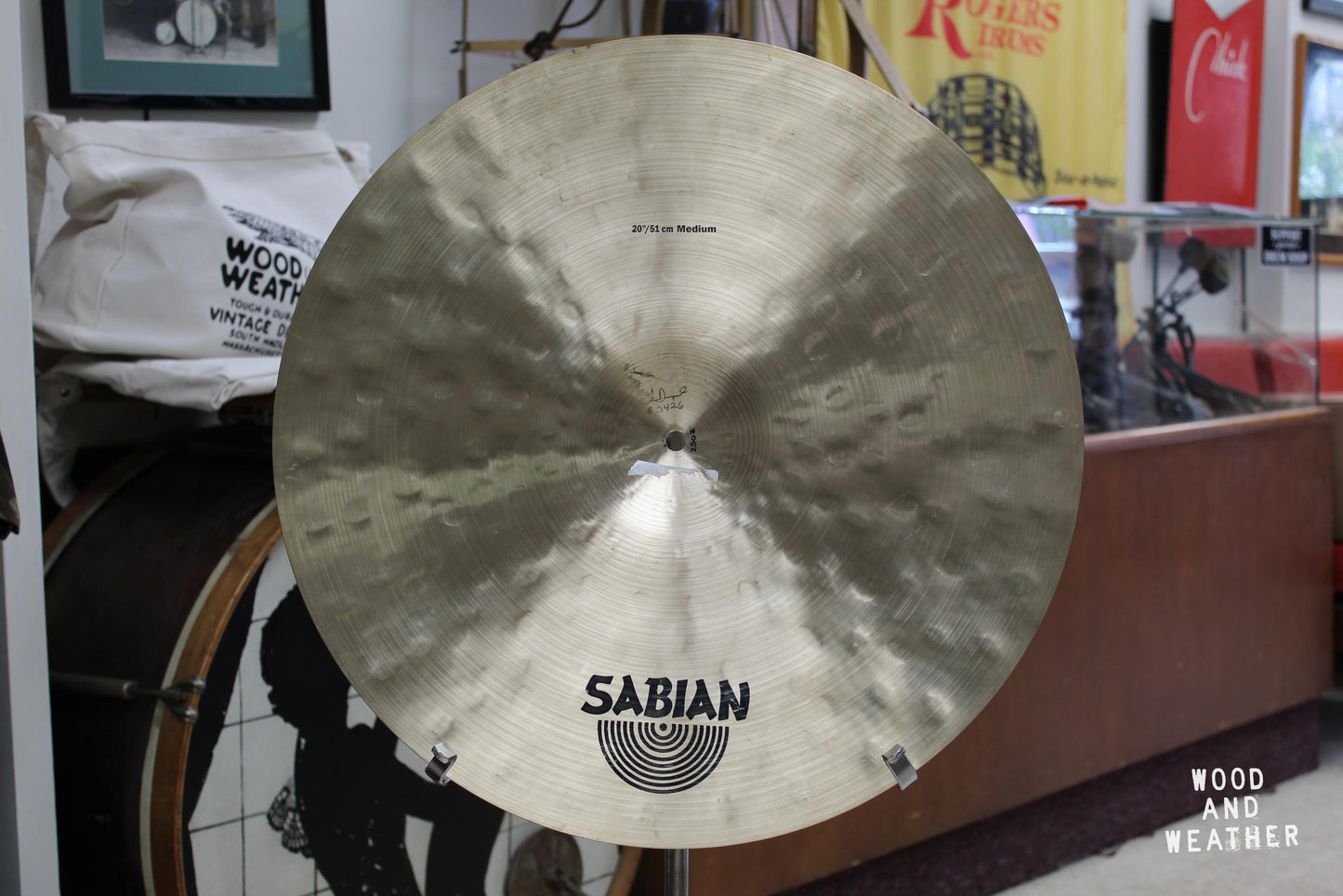 Used Sabian 20" Artisan Vault Hand Hammered Medium Ride Cymbal 2502g