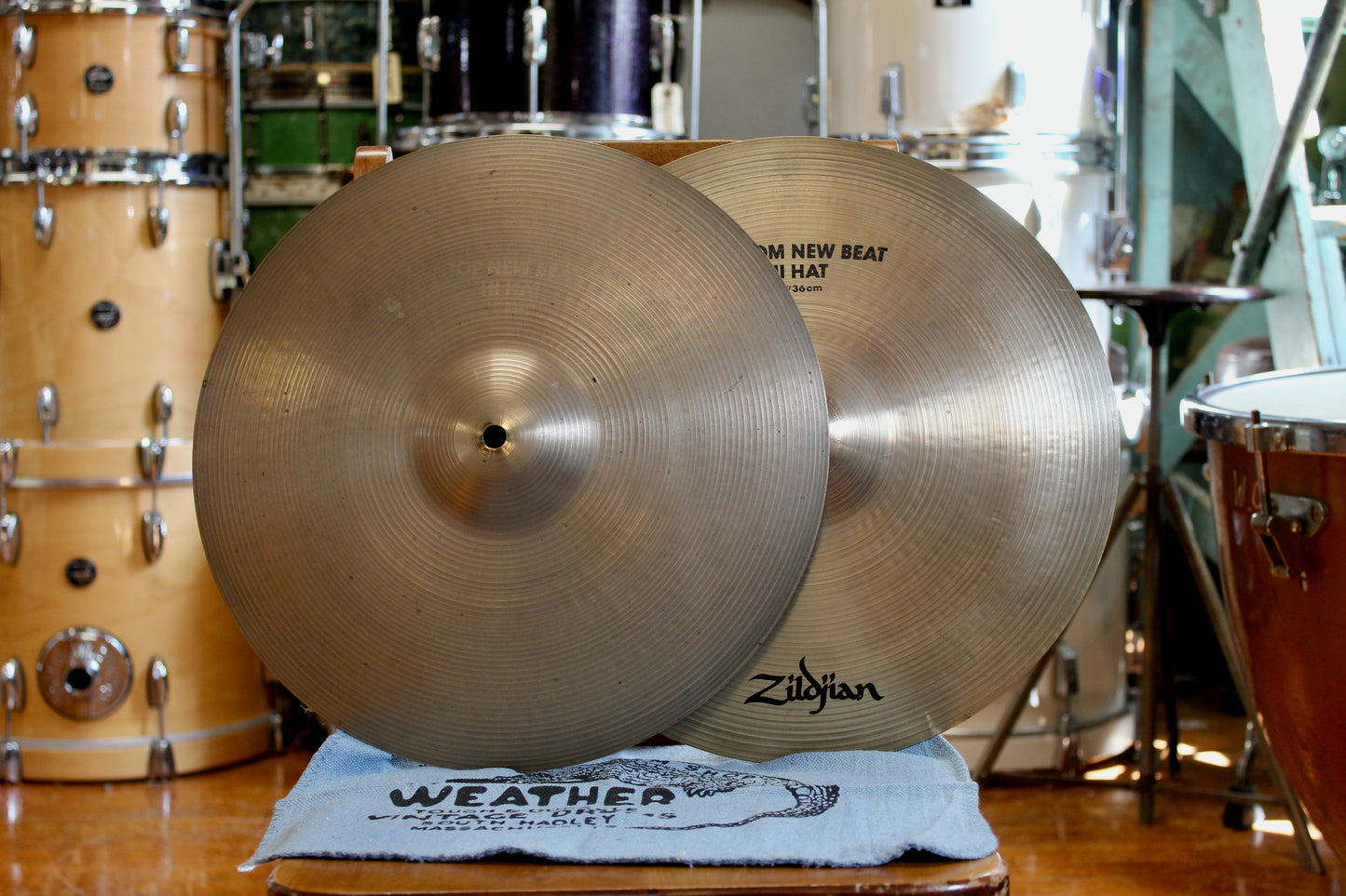 1980s A. Zildjian 14" New Beat Hi-Hats 1023/1467g