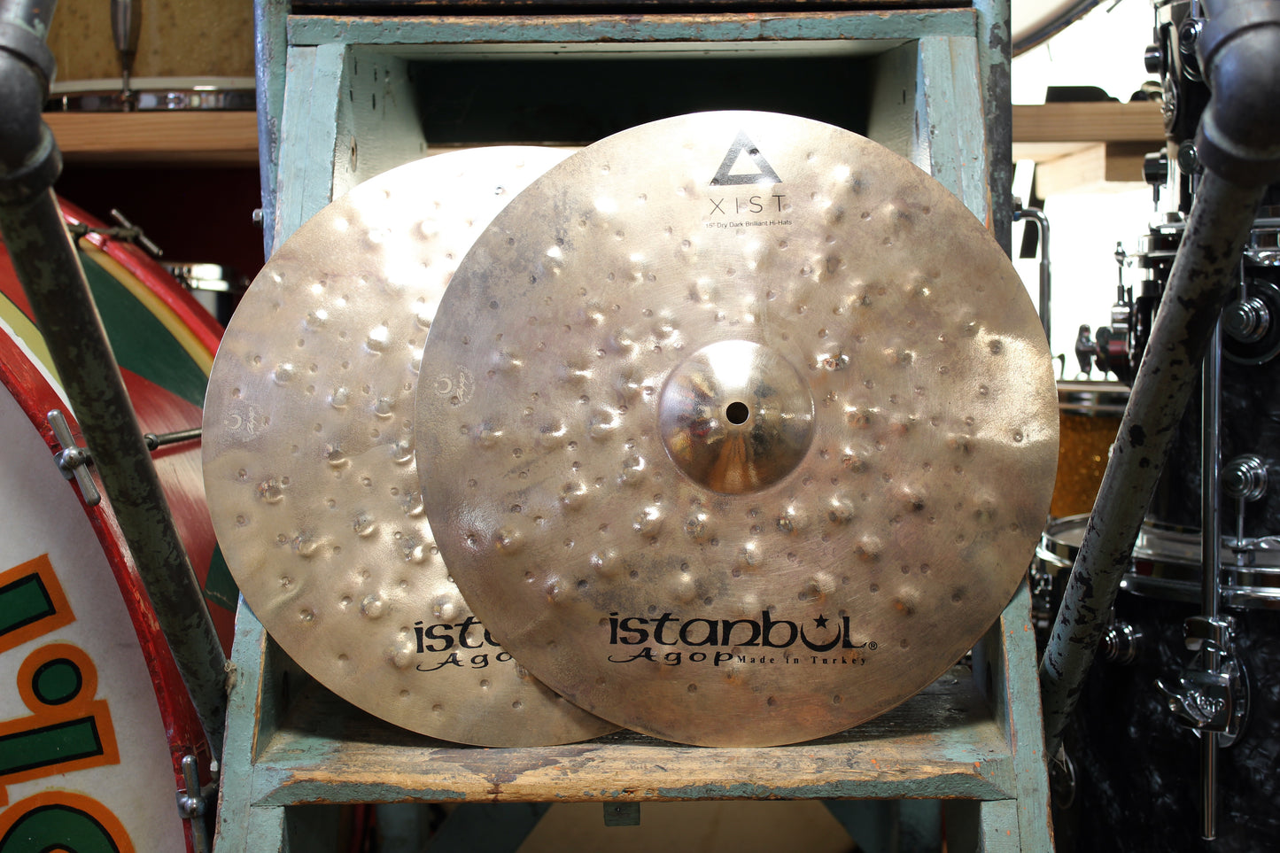 Used Istanbul Agop 15" Xist Dry Dark Brilliant Hi-Hats 728/1183g