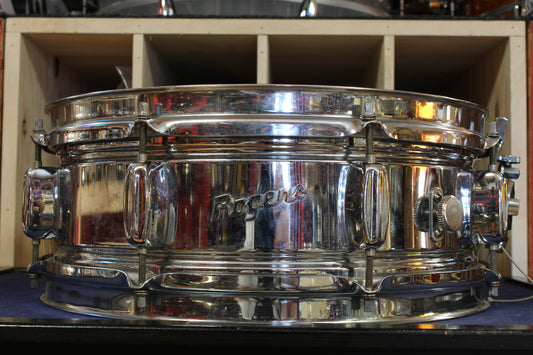 1960 Rogers 5x14 Holiday Chrome Over Brass Snare Drum