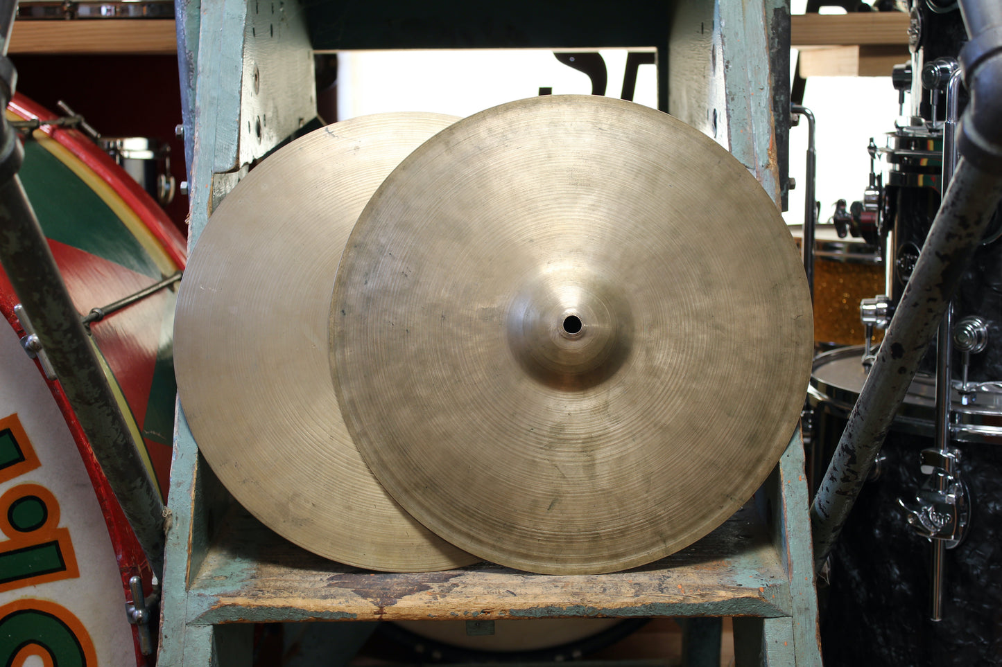 1950s A. Zildjian 14" Flange Hi-Hats 788/705g