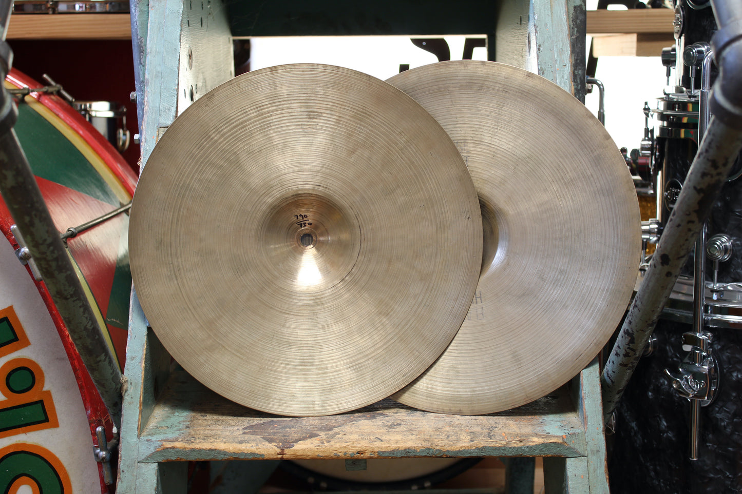 1950s A. Zildjian 14" Flange Hi-Hats 788/705g