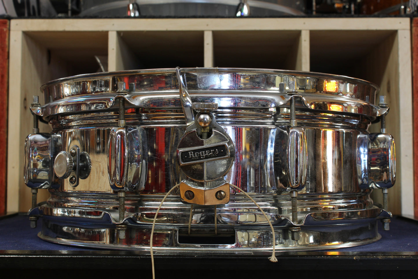 1960 Rogers 5x14 Holiday Chrome Over Brass Snare Drum