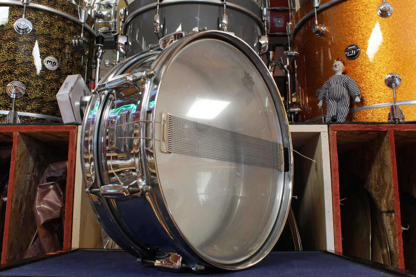 1960 Rogers 5x14 Holiday Chrome Over Brass Snare Drum