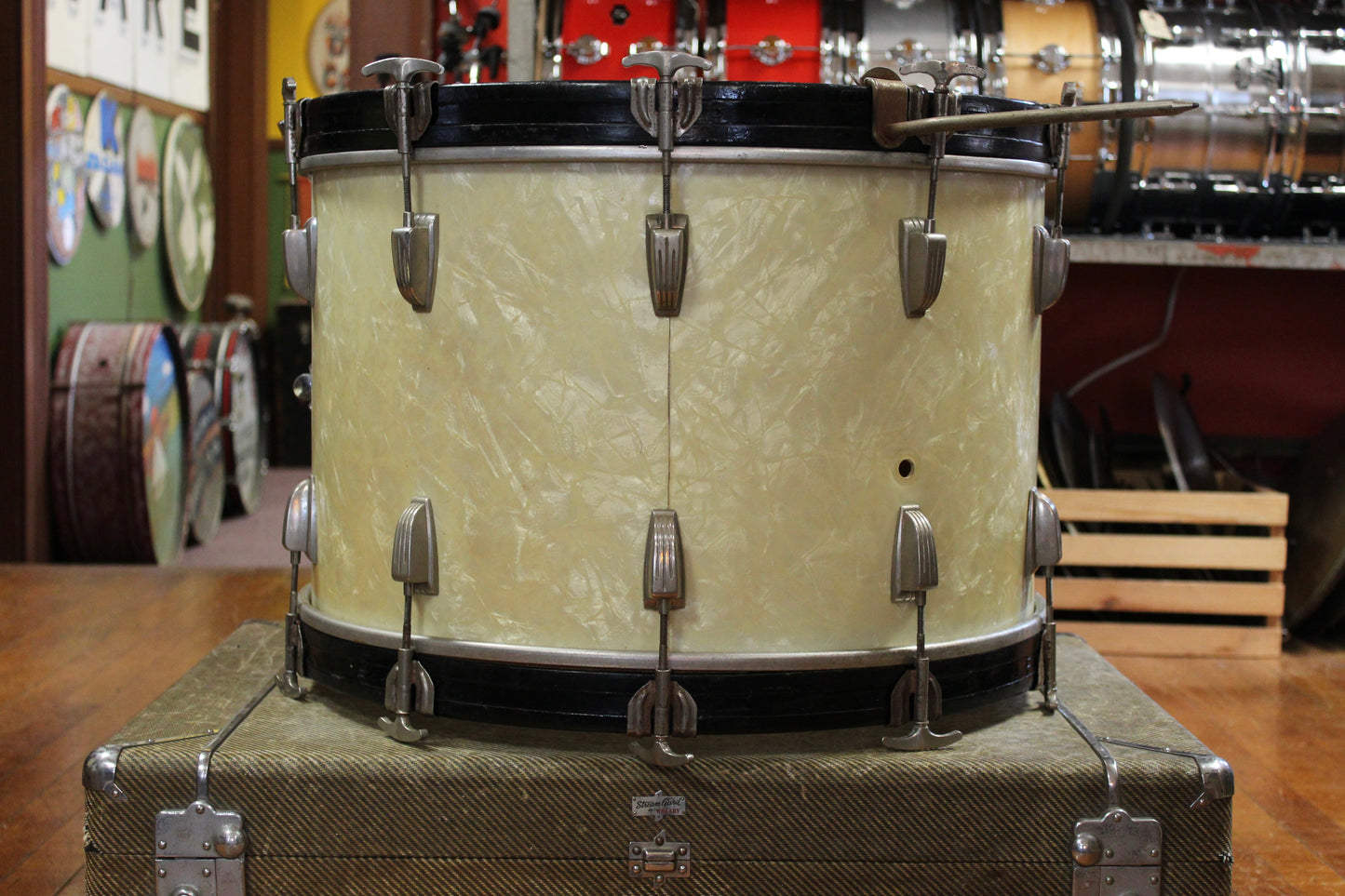 1950s WFL Super Classic Outfit in White Marine Pearl 14x22 9x13 16x16