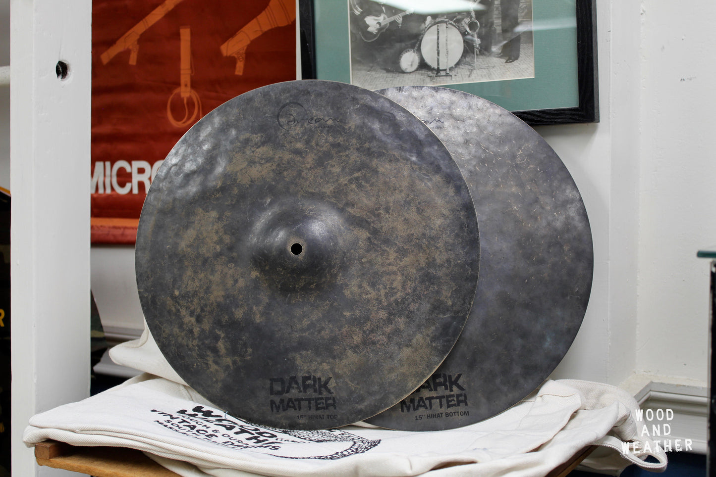 Used Dream Cymbals 15" Dark Matter Series Energy Hi-Hat Cymbals 1365/1525g