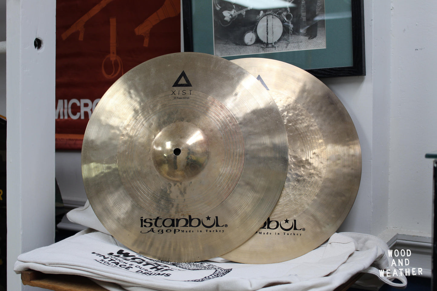 Used Istanbul Agop 15" Xist Power Hi-Hat Cymbals 1220/1530g