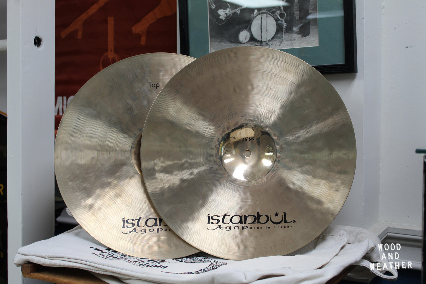 Used Istanbul Agop 15" Xist Power Hi-Hat Cymbals 1220/1530g