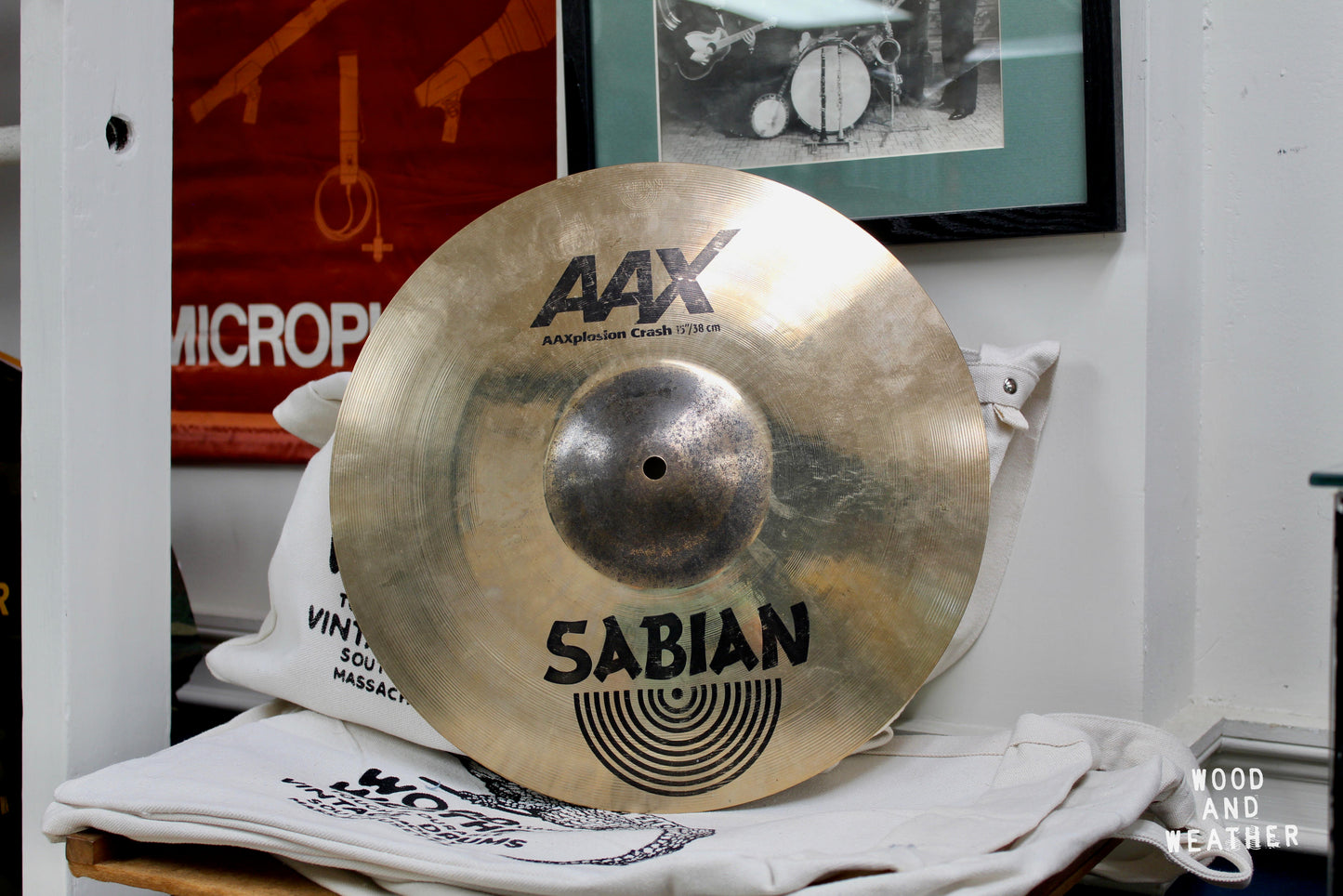 Used Sabian 15" AAX Xplosion Crash Cymbal 800g