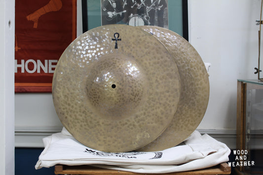 Used A&F/Sabian 16" ANKH Brass Thin/Medium Hi-Hat Cymbals 1060/1220g