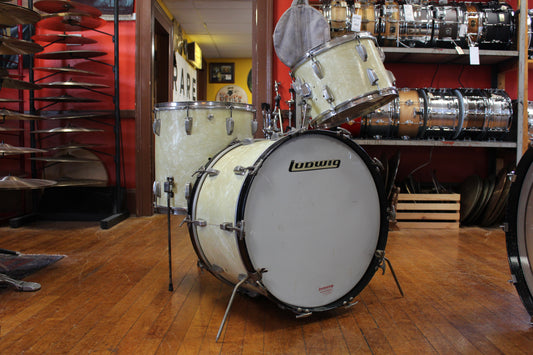 1950s WFL Super Classic Outfit in White Marine Pearl 14x22 9x13 16x16