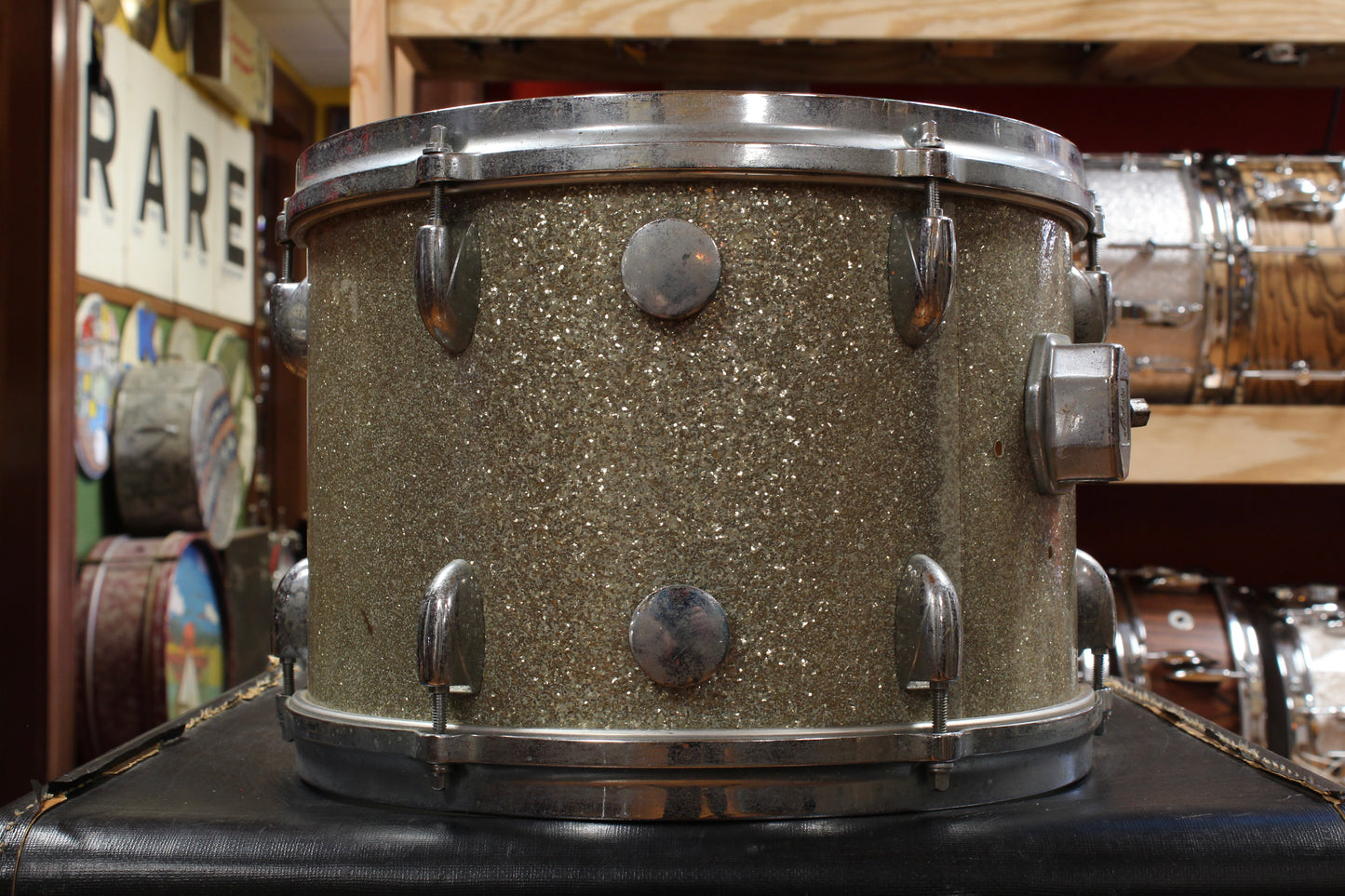 1960s Gretsch 9x13 Tom in Silver Sparkle