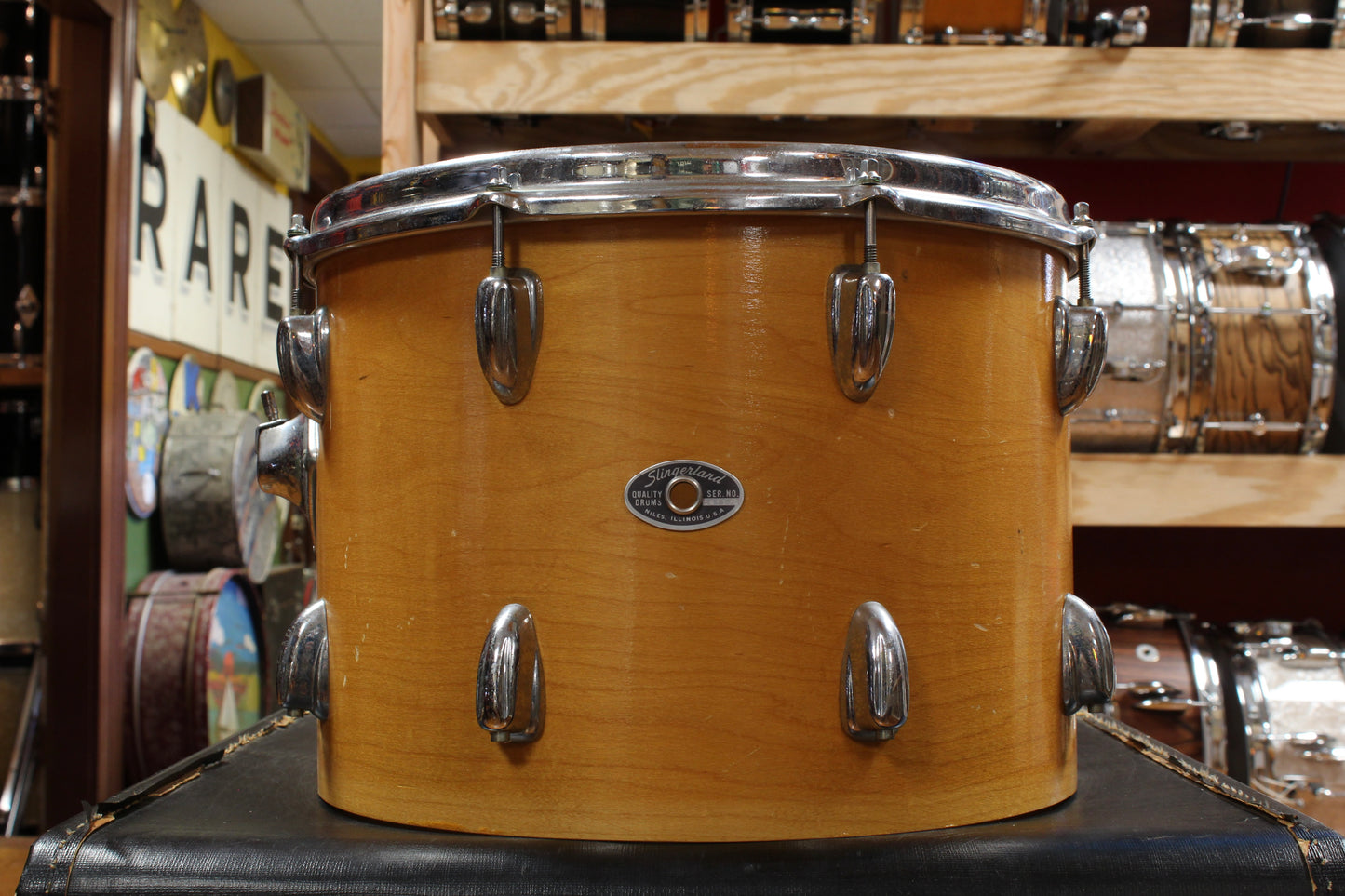 1970s Slingerland 10x14 Tom in Natural Maple