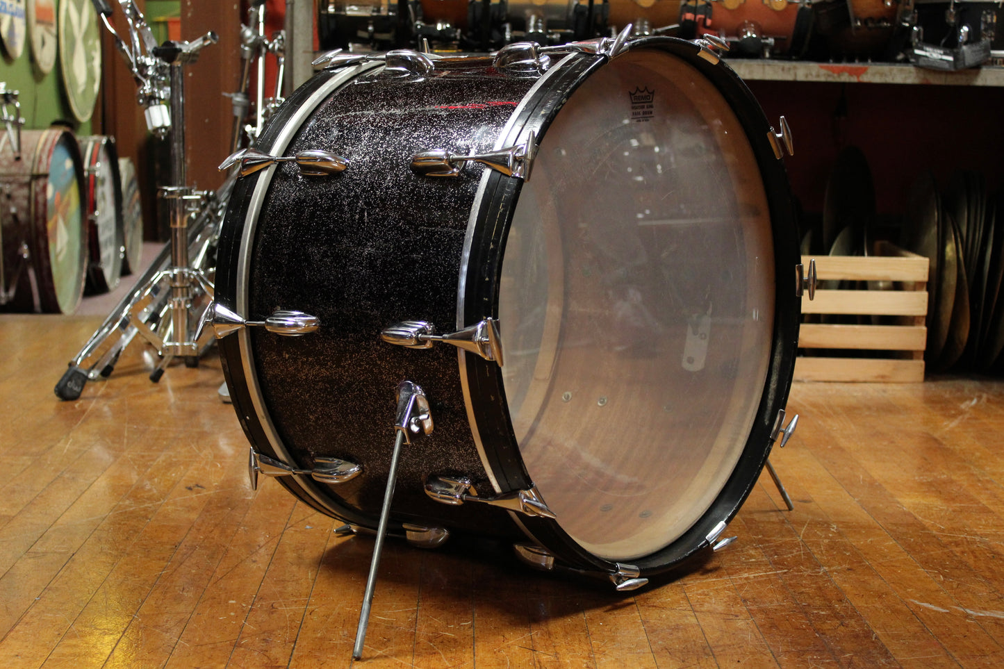 December 1958 Slingerland Outfit in Sparkling Black Pearl 14x22 9x13 16x16