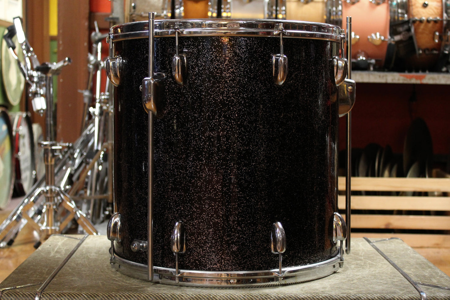 December 1958 Slingerland Outfit in Sparkling Black Pearl 14x22 9x13 16x16