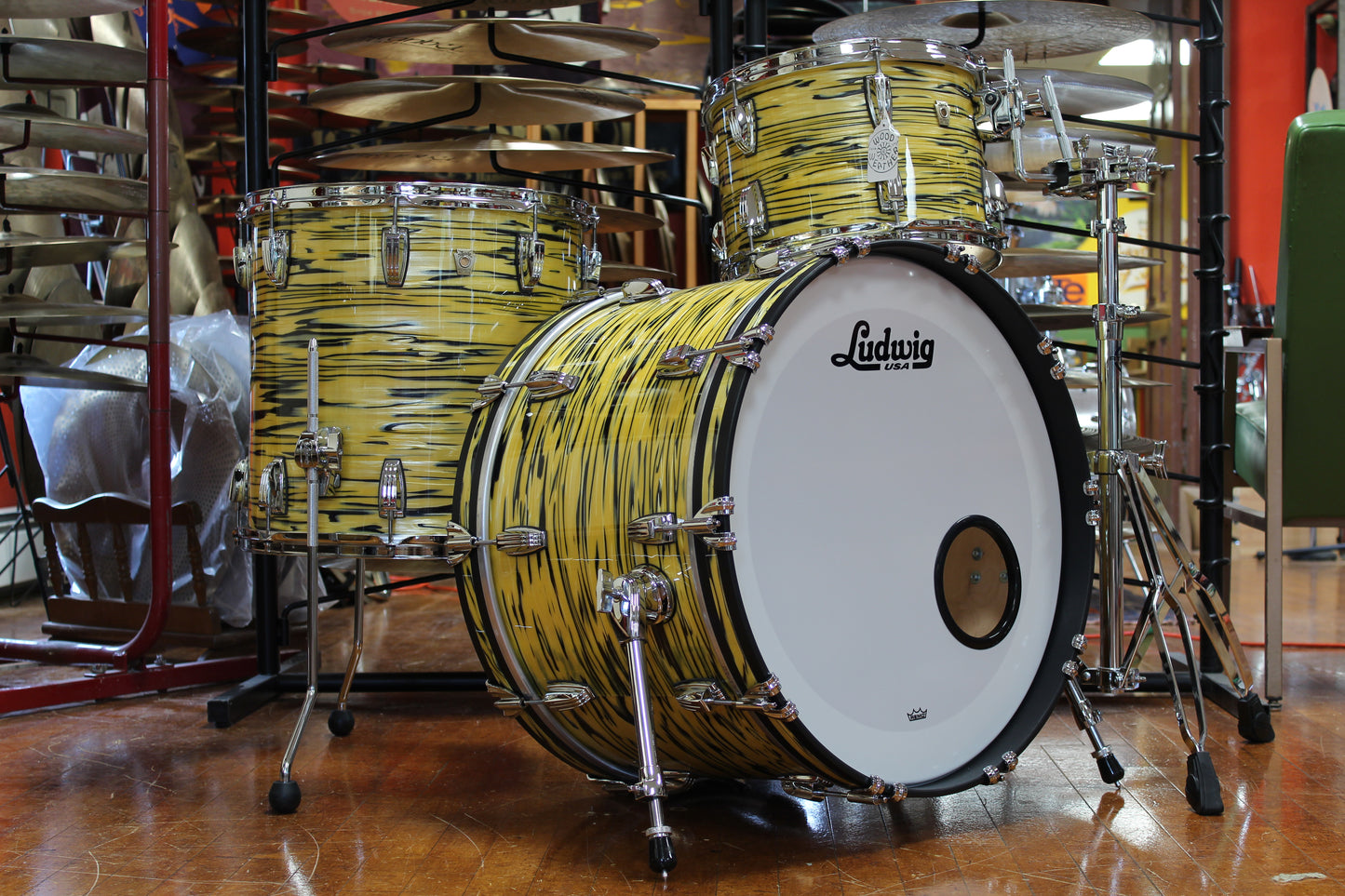 '23 Ludwig Classic Maple in Lemon Oyster 14x22 16x16 9x13