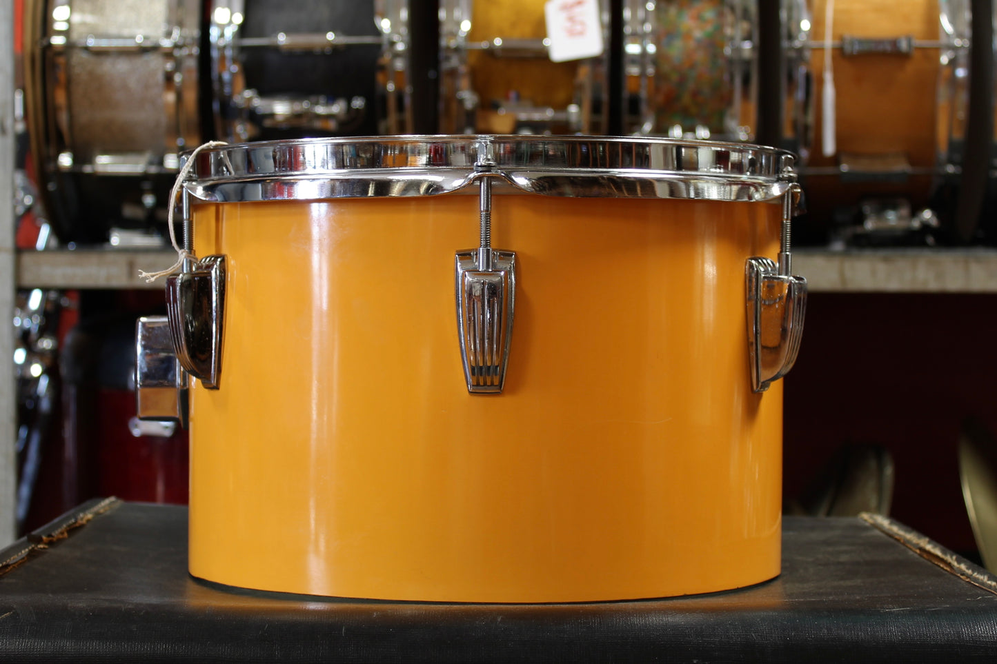 1970's Ludwig Concert Tom Combo Outfit in Yellow Cortex 14x22 16x16 9x13 8x12